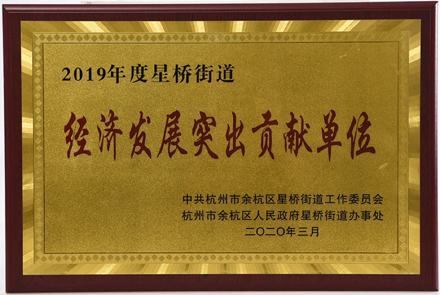 星桥街道经济发展突出贡献单位 2020